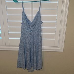 Blue floral spring dress